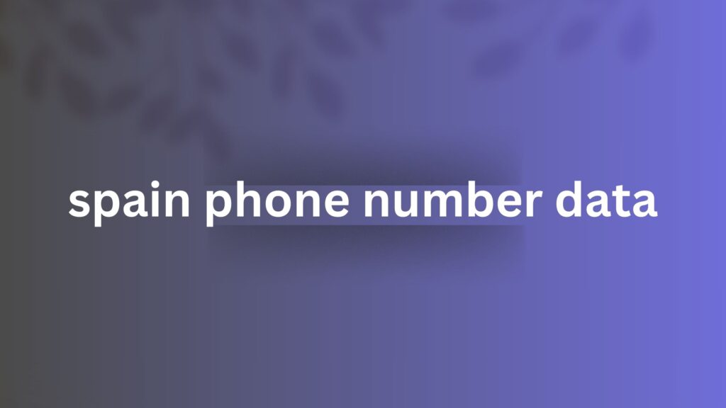 spain phone number data