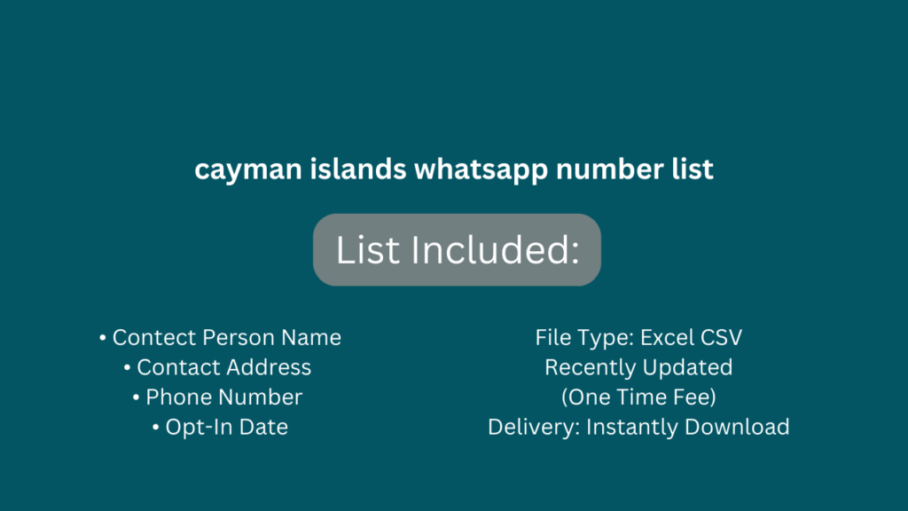 Cayman Islands whatsapp number list