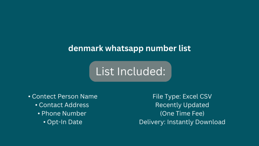 Denmark whatsapp number list