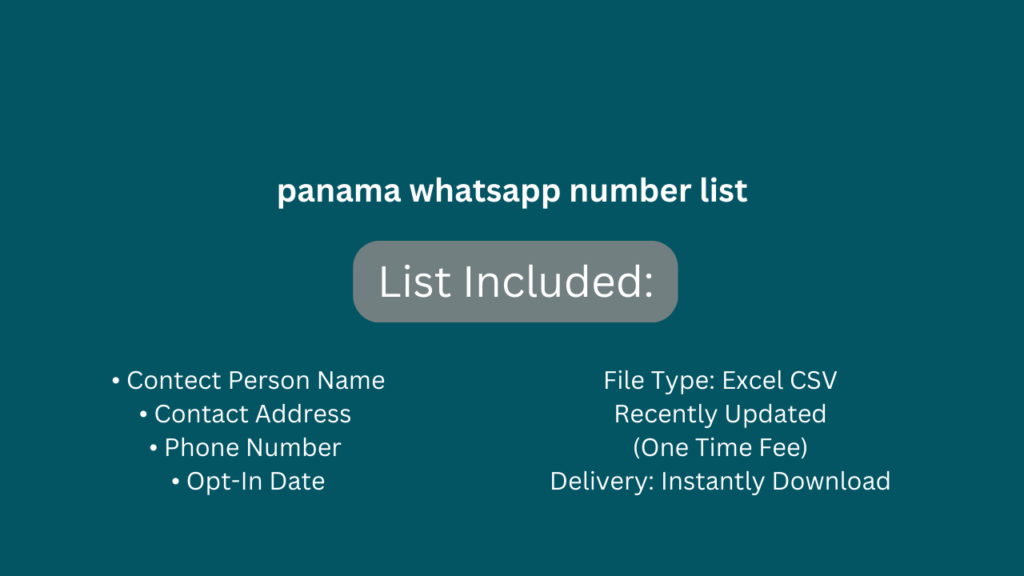 panama whatsapp number list