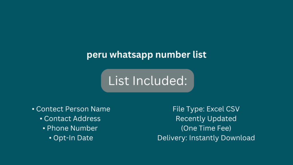 peru whatsapp number list